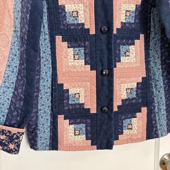 Vintage vintage patchwork quilt jacket - Picture 12 of 16